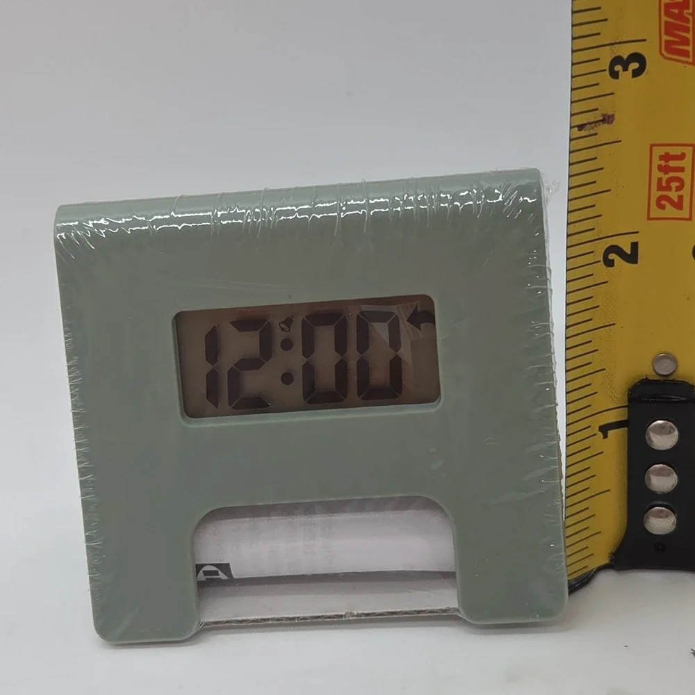 IKEA KUPONG Mini Digital Basic Alarm Clock Green Plastic Battery Powered